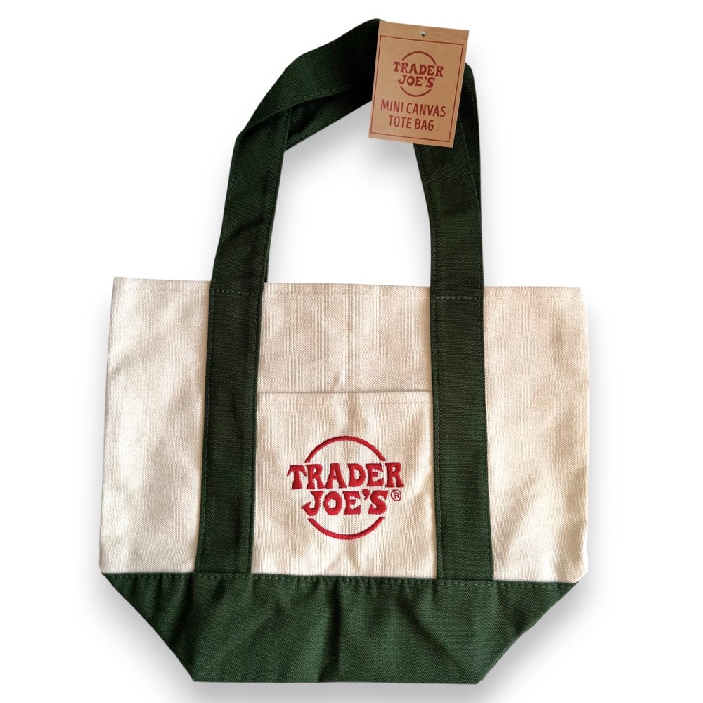 Trader Joe’s Mini Canvas Tote Bag – Green